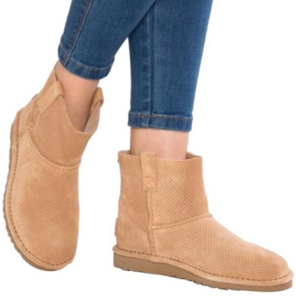 Ugg Classic Tawny Unlined Mini Perforated Boots - Picture 3 of 12